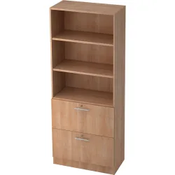 Regal Office Braun Holz 80 cm 200.4 cm - Farbe: Nussbaum - Material: Holzwerkstoff - Regal