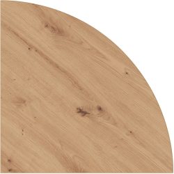 Anbautisch Office Braun Holz 80 cm - Farbe: Asteiche - Material: Holzwerkstoff - Anbautisch