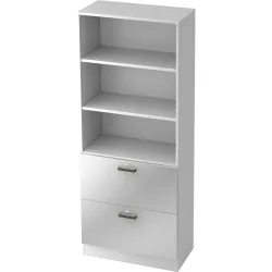 Regal Office Silber Holz 80 cm 200.4 cm - Material: Holzwerkstoff - Regal