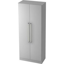 Garderobenschrank Office Grau Holz 80 cm 200.4 cm - Material: Holzwerkstoff - Garderobenschrank