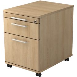 Rollcontainer Office Braun Holz 42.8 cm 59 cm 58 cm - Farbe: eiche - Material: Holzwerkstoff - Rollcontainer