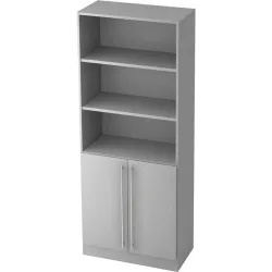 Aktenschrank Office Grau Holz 80 cm 42 cm 200.4 cm - Material: Holzwerkstoff - Aktenschrank