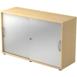 Aktenschrank Office Silber Holz 120 cm 40 cm 74.8 cm - Material: Holzwerkstoff - Aktenschrank