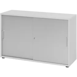 Aktenschrank Office Silber Holz 120 cm 40 cm 74.8 cm - Material: Holzwerkstoff - Aktenschrank