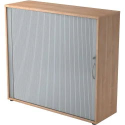 Aktenschrank Office Silber/Braun Holz/Kunststoff 120 cm 40 cm 110 cm - Farbe: Silber, Nussbaum Dekor - Material: Holzwerkstoff, Kunststoff -