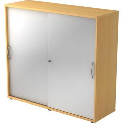 Aktenschrank Office Silber Holz 120 cm 40 cm 110 cm - Material: Holzwerkstoff - Aktenschrank