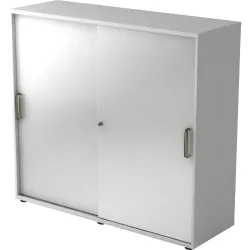 Aktenschrank Office Silber Holz 120 cm 40 cm 110 cm - Material: Holzwerkstoff - Aktenschrank