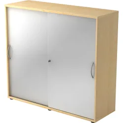 Aktenschrank Office Silber Holz 120 cm 40 cm 110 cm - Material: Holzwerkstoff - Aktenschrank