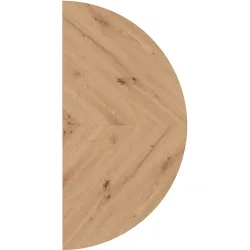 Anbautisch Office Braun Holz 160 cm - Farbe: Asteiche - Material: Holzwerkstoff - Anbautisch