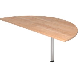 Anbautisch Office Braun Holz 160 cm - Farbe: Nussbaum - Material: Holzwerkstoff - Anbautisch