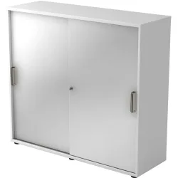 Hammerbacher Schiebetürenschrank 3FH SG Weiß, Silber 1.200 x 400 x 1.100 mm