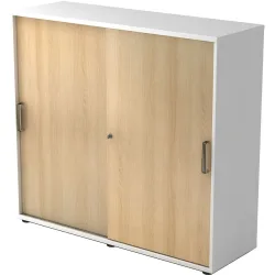 Hammerbacher Schiebetürenschrank 3FH Eiche, Weiß 1.200 x 400 x 1.100 mm