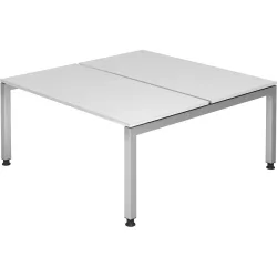 Schreibtisch Office Weiss Holz 160 cm - Material: Holzwerkstoff - Schreibtisch