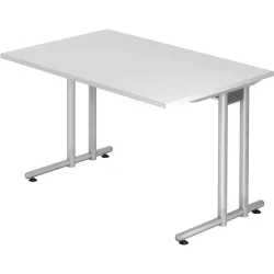Schreibtisch Office Weiss Holz 120 cm - Material: Holzwerkstoff - Schreibtisch