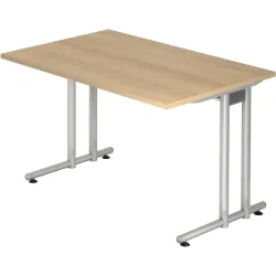 Schreibtisch Office Braun Holz 120 cm - Farbe: eiche - Material: Holzwerkstoff - Schreibtisch