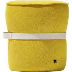 CONNUBIA Hocker Pof Gelb Stoff 47 cm 48 cm - Material: Polyester Stoff - Hocker