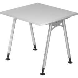 Schreibtisch Office Grau Holz 80 cm Höhenverstellbar (manuell) - Material: Holzwerkstoff - Schreibtisch