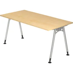 Schreibtisch Office Holz 160 cm Höhenverstellbar (manuell) - Farbe: Ahorn - Material: Holzwerkstoff - Schreibtisch