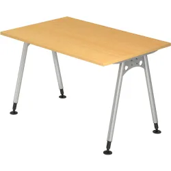 Schreibtisch Office Braun Holz 120 cm - Farbe: buche - Material: Holzwerkstoff - Schreibtisch
