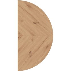 Anbautisch Office Braun Holz 160 cm - Farbe: Asteiche - Material: Holzwerkstoff - Anbautisch