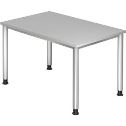 Schreibtisch Office Grau Holz 120 cm Höhenverstellbar (manuell) - Material: Holzwerkstoff - Schreibtisch