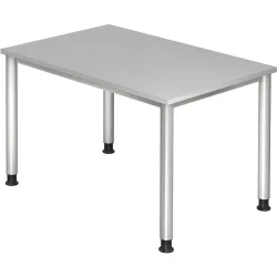 Schreibtisch Office Grau Holz 120 cm Höhenverstellbar (manuell) - Material: Holzwerkstoff - Schreibtisch