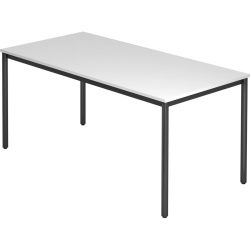 Besprechungstisch Office Weiss Holz 160 cm - Material: Holzwerkstoff - Besprechungstisch