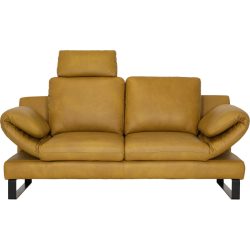 Sofa Jarek Gelb Leder 182 cm 83 cm Drehbar - Möbel Konfigurator: Traummöbel individuell zusammenstellen - Sofa