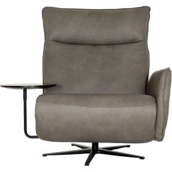 Sessel Lidja Braun/Grau Leder 85 cm 92 cm - Farbe: taupe - Möbel Konfigurator: Traummöbel individuell zusammenstellen - Sessel
