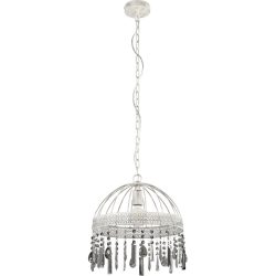 Eglo Pendellampe Steeleville Braun/Weiss Stahl 41 cm 120 cm - Farbe: weiss/braun - Pendellampe