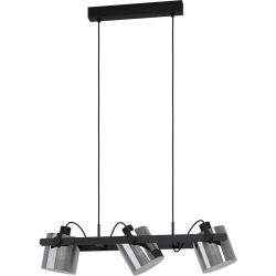 Eglo Pendellampe Hornwood 2 Schwarz Stahl/Holz 15 cm 110 cm - Material: Holz/Stahl - Pendellampe