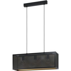 Eglo Pendellampe Sallicano Gold/Schwarz Stahl 20 cm 110 cm - Farbe: schwarz-gold - Pendellampe