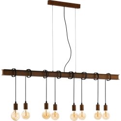 Eglo Pendellampe Townshend 4 Braun Stahl 14 cm 110 cm - Farbe: antikbraun - Pendellampe