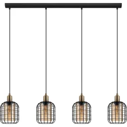 Eglo Pendellampe Chisle Braun/Schwarz Stahl 16.5 cm 110 cm - Pendellampe