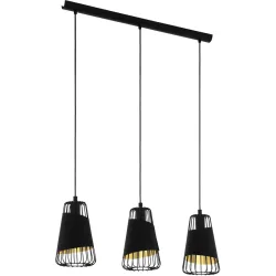Eglo Pendellampe Austell Schwarz Stahl 16.5 cm 110 cm - Pendellampe