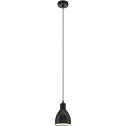Eglo Pendellampe Priddy Schwarz/Weiss Stahl 15.5 cm 110 cm - Pendellampe