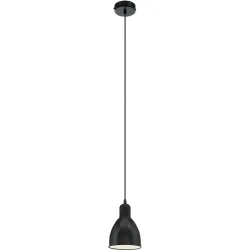 Eglo Pendellampe Priddy Schwarz/Weiss Stahl 15.5 cm 110 cm - Pendellampe