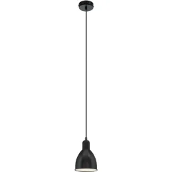 Eglo Pendellampe Priddy Schwarz/Weiss Stahl 15.5 cm 110 cm - Pendellampe