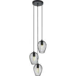 Eglo Pendellampe Newtown Schwarz Stahl 38 cm 130 cm - Pendellampe