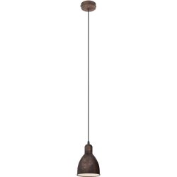 Eglo Pendellampe Priddy 1 Kupfer Stahl 15.5 cm 110 cm - Farbe: kupfer antik - Pendellampe