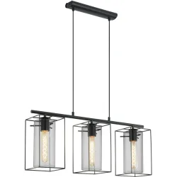 Eglo Pendellampe Loncino Schwarz Stahl 15 cm 110 cm - Pendellampe