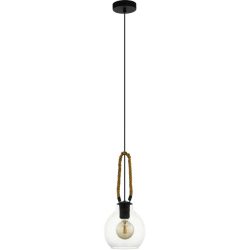 Eglo Pendellampe Roding Braun/Schwarz Stahl/Holz 18 cm 110 cm - Material: Holz/Stahl - Pendellampe