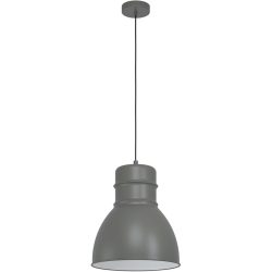 Eglo Pendellampe Ebury Grau/Weiss Stahl 38 cm 110 cm - Farbe: grau-weiss - Pendellampe