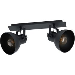 Eglo Spot Barnstaple 1 Schwarz Stahl/Holz 9 cm - Material: Holz/Stahl - Spot