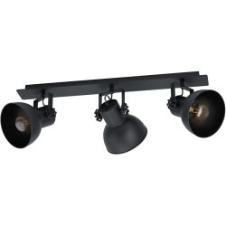 Eglo Spot Barnstaple 1 Schwarz Stahl/Holz 9 cm - Material: Holz/Stahl - Spot