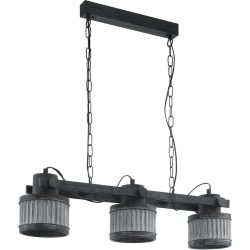 Eglo Pendellampe Turrock Grau/Schwarz Stahl 18 cm 110 cm - Pendellampe