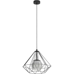 Eglo Pendellampe Vernham Schwarz Stahl 44.5 cm 110 cm - Pendellampe
