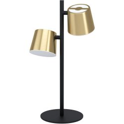 Eglo Tischlampe Altamira Schwarz/Gold Stahl/Messing 18 cm 50.5 cm - Farbe: schwarz, messing - LED - Material: Stahl, Messing - Tischlampe- LED