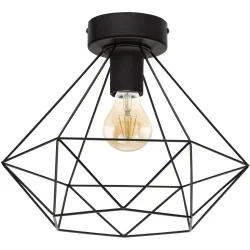 Eglo Deckenlampe Tarbes Schwarz Stahl 32.5 cm 27.5 cm - Deckenlampe
