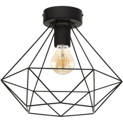 Eglo Deckenlampe Tarbes Schwarz Stahl 32.5 cm 27.5 cm - Deckenlampe